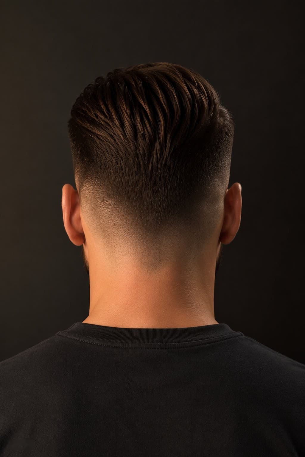 Corte de cabello masculino en ALFA Barranquilla — vista posterior