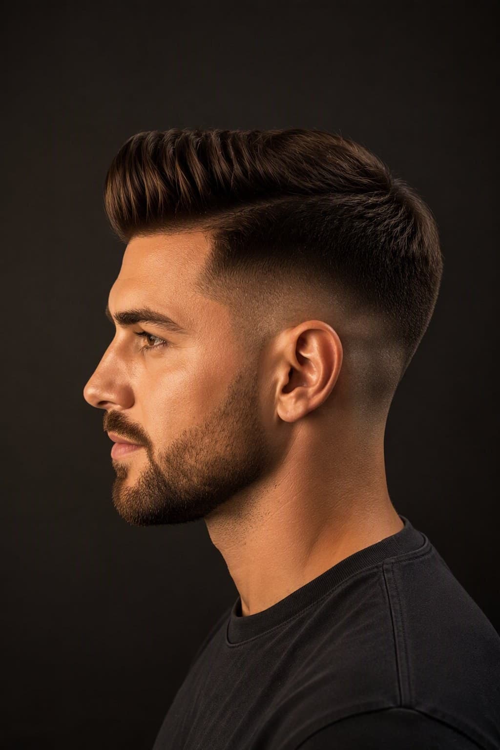 Corte de cabello masculino en ALFA Barranquilla — vista perfil